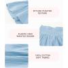 imageGirls Cotton Shorts Elastic Waist Pleated Ruffle Cute Shorts Flowy Casual Shorts 615 YearsSky Blue