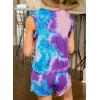 imageGirls Summer Outfits Cute TShirt and Shorts Set with Side PocketsB Purple