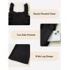 imageGirls Jumpsuit Ruffle Sleeveless Smocked Wide Leg Romper One Piece Summer Outfits with PocketsBlack
