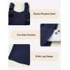 imageGirls Jumpsuit Ruffle Sleeveless Smocked Wide Leg Romper One Piece Summer Outfits with PocketsNavy Blue