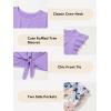imageGirls Summer 2 Piece Outfits Cute Tie Knot TShirts and Printed Shorts Set with Side PocketsPurple