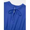 imageGirls Dresses Ruffle Trim Sleeveless V Neck Casual ALine Flowy Dress with PocketsDark Blue