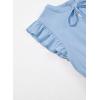 imageGirls Dresses Ruffle Trim Sleeveless V Neck Casual ALine Flowy Dress with PocketsSky Blue