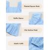 imageGirls Eyelet Cotton Dresses 2025 Ruffle Casual Puff Long Sleeve Aline Dress for 613 YearsBlue