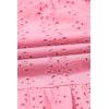 imageGirls Eyelet Cotton Dresses 2025 Ruffle Casual Puff Long Sleeve Aline Dress for 613 YearsPink