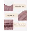imageGirls Fall Long Sleeve Knit Dresses Casual Crewneck Swiss Dot Aline Dress 615 YearsPink