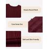 imageGirls Fall Long Sleeve Knit Dresses Casual Crewneck Swiss Dot Aline Dress 615 YearsRed