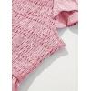 imageGirls Summer Dresses Cute Double Layer Ruffle Sleeve Smocked Flowy Dress 615 YearsPink