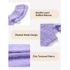 imageGirls Summer Dresses Cute Double Layer Ruffle Sleeve Smocked Flowy Dress 615 YearsPurple