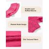 imageGirls Summer Dresses Cute Double Layer Ruffle Sleeve Smocked Flowy Dress 615 YearsRose Red