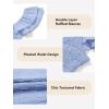 imageGirls Summer Dresses Cute Double Layer Ruffle Sleeve Smocked Flowy Dress 615 YearsSky Blue