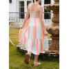 imageGirls Sundress Summer Boho Sleeveless Strap Smocked Tiered Dresses 615 YearsMulticolour