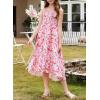 imageGirls Sundress Summer Boho Sleeveless Strap Smocked Tiered Dresses 615 YearsPink