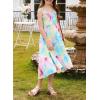 imageGirls Sundress Summer Boho Sleeveless Strap Smocked Tiered Dresses 615 YearsPink Blue