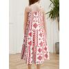 imageGirls Sundress Summer Boho Sleeveless Strap Smocked Tiered Dresses 615 YearsRed