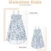 imageGirls Sundress Summer Boho Sleeveless Strap Smocked Tiered Dresses 615 YearsSky Blue
