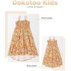 imageGirls Sundress Summer Boho Sleeveless Strap Smocked Tiered Dresses 615 YearsYellow
