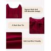 imageGirls Tie Back Off Shoulder Dress Ruffle Long Sleeve Fall Spring Dresses 415 YearsRed