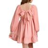 imageGirls Tie Back Off Shoulder Dress Ruffle Long Sleeve Fall Spring Dresses 415 YearsPink