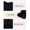 imageCute Shirts for Girls Ruffle Long Sleeve Crewneck Ribbed Knit Blouses Tops 615 YearsNavy Blue