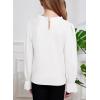 imageCute Shirts for Girls Ruffle Long Sleeve Crewneck Ribbed Knit Blouses Tops 615 YearsWhite
