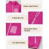 imageGirls Fleece Jacket Full Zip Fall Winter Soft Sherpa Coat Outwear with PocketsRose Red