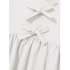 imageGirls Shirts Cute Puff Sleeve Bow Tie Front Tops Crewneck Babydoll Peplum Blouse 615 YearsWhite