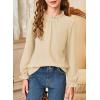 imageGirls Shirts Long Sleeve Lightweight Tops 2025 Fall Fashion Blouses Knit Crewneck Basic Tee 613 YearsBeige