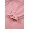 imageGirls Shirts Long Sleeve Lightweight Tops 2025 Fall Fashion Blouses Knit Crewneck Basic Tee 613 YearsPink