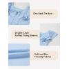 imageGirls Shirts Summer Cute Double Ruffle Short Sleeve Tie Back Bow Tee Tops 615 YearsSky Blue