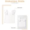 imageGirls Shirts Summer Cute Double Ruffle Short Sleeve Tie Back Bow Tee Tops 615 YearsWhite