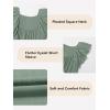 imageGirls Summer Ruffle Short Sleeve Shirts Tops Casual Pleated Square Neck Blouse 615 YearsGreen