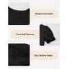imageGirls Summer Shirts Cute Hollow Out Puff Short Sleeve Tops Casual Crewneck Tee Blouse 615 YearsBlack