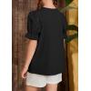 imageGirls Summer Shirts Cute Hollow Out Puff Short Sleeve Tops Casual Crewneck Tee Blouse 615 YearsBlack