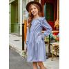 imageGirls Vintage Puff Long Sleeve Ruffle Dresses with Two Side Pockets for 613 Years FallSpringSummerBlue