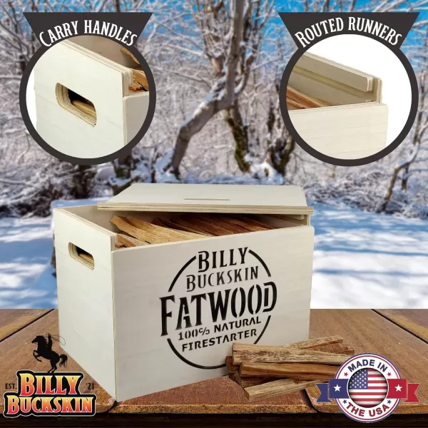 10 lb Fatwood Gift Box Set  Fire Starter Sticks in Packed In a Natural Light Wooden Box  Perfect Christmas Gift  Start a Fire with just 2 Sticks  Resin Rich Ocote Fatwood  Approx 140 Sticks
