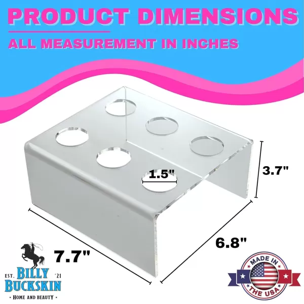 6 Cone Ice Cream Cone Holder  Holds 6 Ice Cream Cones  Stylish Countertop Display  Waffle Cone Holder  Clear Acrylic Ice Cream Stand  by Billy Buckskin Home and Beauty Made in USA