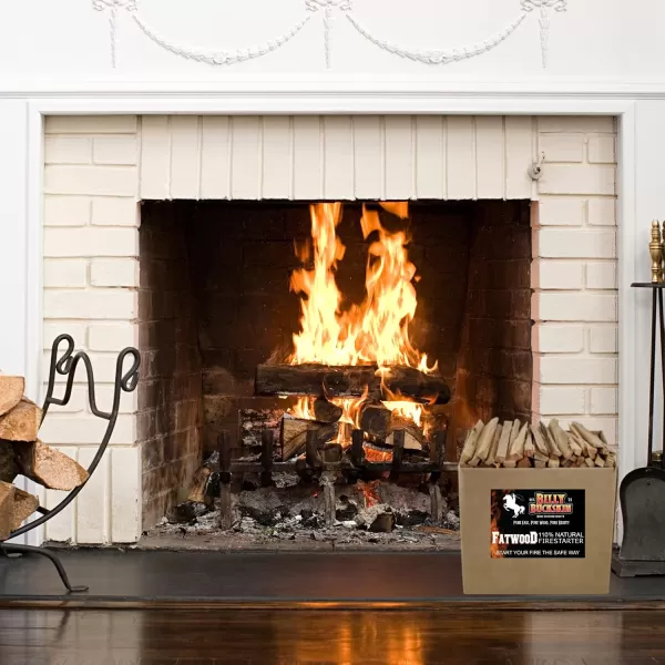 Billy Buckskin 10 lbs Fatwood Fire Starter Sticks Camping Essentials  Great Fire Logs and Fire Starters for Campfires Wood Stoves Fireplaces Bonfires  Start a Fire with 2 Sticks  10 lb Box400 Pounds