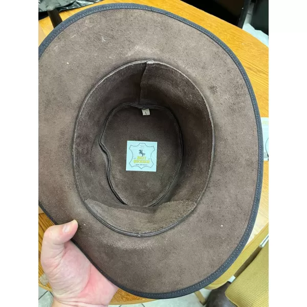 Billy Buckskin Breezy  Suede Leather Hat  Safari Hat with Mesh SidesBrown