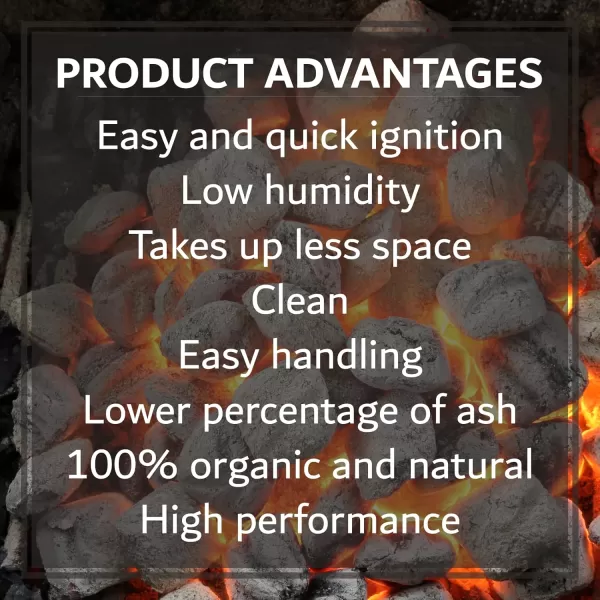 Billy Buckskin Co Oak ampamp Apple Charcoal Briquettes  Burns Hotter Longer ampamp Cleaner  100 Natural Oak ampamp Apple Wood  Prized Flavor Briquettes  Lights Easily  65Pound Bag65 lb
