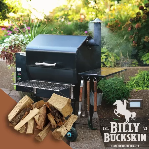 Billy Buckskin Co Variety Pack Smoker Wood Chunks Smoking Wood Chunks Wood Chunks for Smokers Replacement for Charcoal Briquettes Grill ampamp BBQ Camping Essential for Smokers  4 x 35 Pound BagMesquite