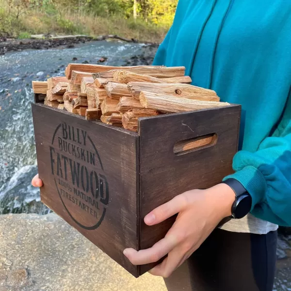 Fatwood Fire Starter Sticks 10 lb Box  All Natural ResinRich Fatwood for Wood Stoves Fireplaces Campfires  Easy ampamp Safe Fire Logs LongLasting Firewood 140 SticksDark Brown