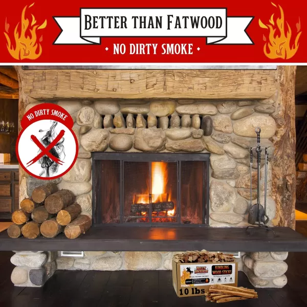 Kiln Dried Kindling Wood Sticks Firewood Kindling Fire Stick Perfect Fire Starter for Campfires Fire Pit Indoor ampamp Outdoor Fireplace AllNatural Approx 140 Fire per Box by Billy Buckskin Co20 Pounds