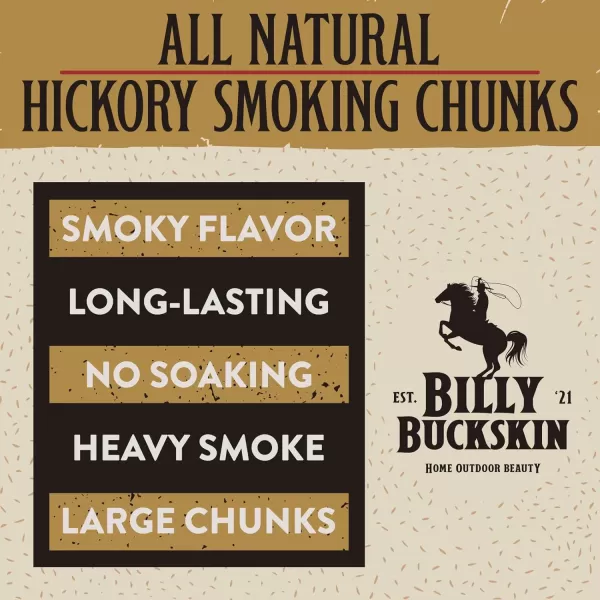 Mesquite Wood Chunks Wood Chunks for Smokers Alternative for Charcoal Briquettes Can be Use on Gas Smoking Wood Chunks for Smoking Grilling ampamp BBQ Camping Essential by Billy Buckskin Co4 Lbs BagVarietyPack of 4