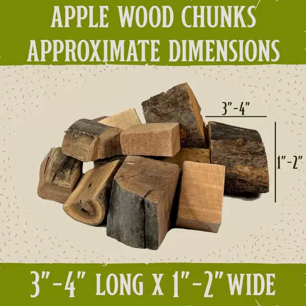 Mesquite Wood Chunks Wood Chunks for Smokers Alternative for Charcoal Briquettes Can be Use on Gas Smoking Wood Chunks for Smoking Grilling ampamp BBQ Camping Essential by Billy Buckskin Co4 Lbs BagApple