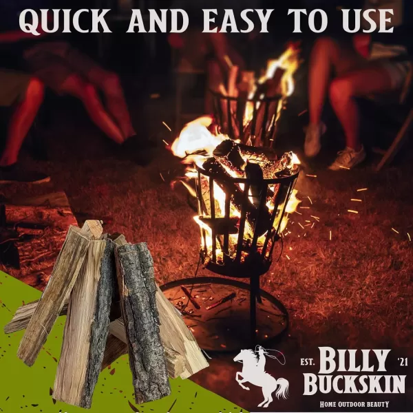 Oak Firewood Logs 18 lbs Split Wood for Solo Stove with Fatwood Fire Starter Sticks Fire Wood for Fire Pit Seasoned Wood Logs for Fireplaces Camping Campfires Firepits  by Billy Buckskin CoApple