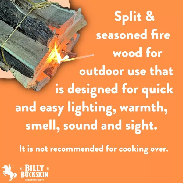 Oak Firewood Logs 18 lbs Split Wood for Solo Stove with Fatwood Fire Starter Sticks Fire Wood for Fire Pit Seasoned Wood Logs for Fireplaces Camping Campfires Firepits  by Billy Buckskin CoJuniper