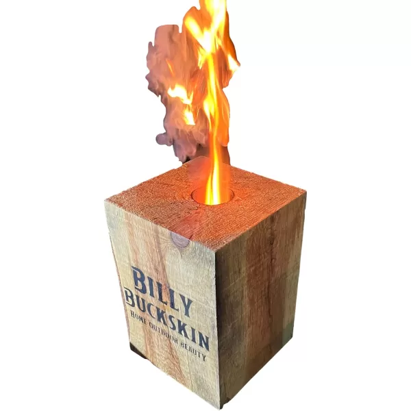 One Log Fire Wood Log Swedish Torch Fire Log wFatwood Fire Starter Sticks for Outdoor Campfire Firepit Bonfires ampamp Fireplace Fire Log Camping Essential by Billy Buckskin Co 7x7x10 inches 1 Log