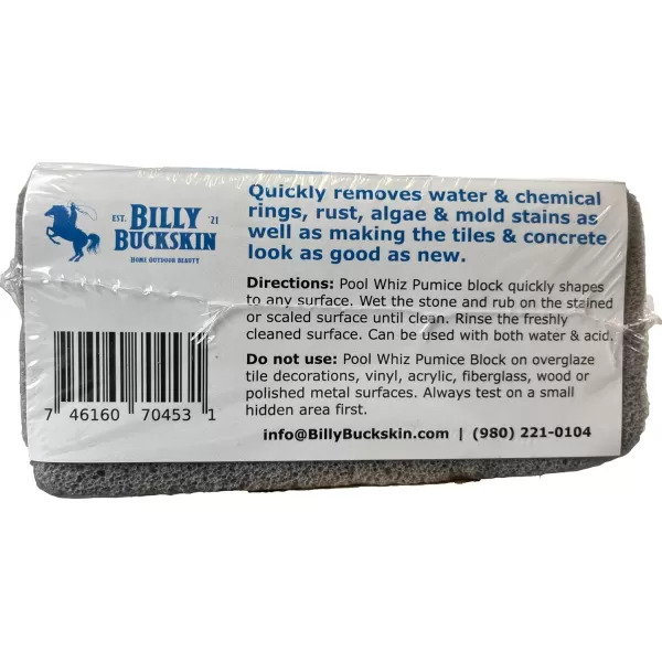 PoolWhiz Pumice Block  Pool Tile ampamp Concrete Cleaner  Pumice Stone for Cleaning Pools Spas ampamp Water Features  Pool and Spa Cleaner by Billy Buckskin Co  Pack of 11 Pack