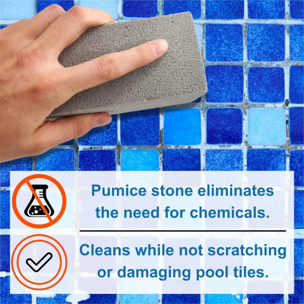 PoolWhiz Pumice Block  Pool Tile ampamp Concrete Cleaner  Pumice Stone for Cleaning Pools Spas ampamp Water Features  Pool and Spa Cleaner by Billy Buckskin Co  Pack of 112 Pack
